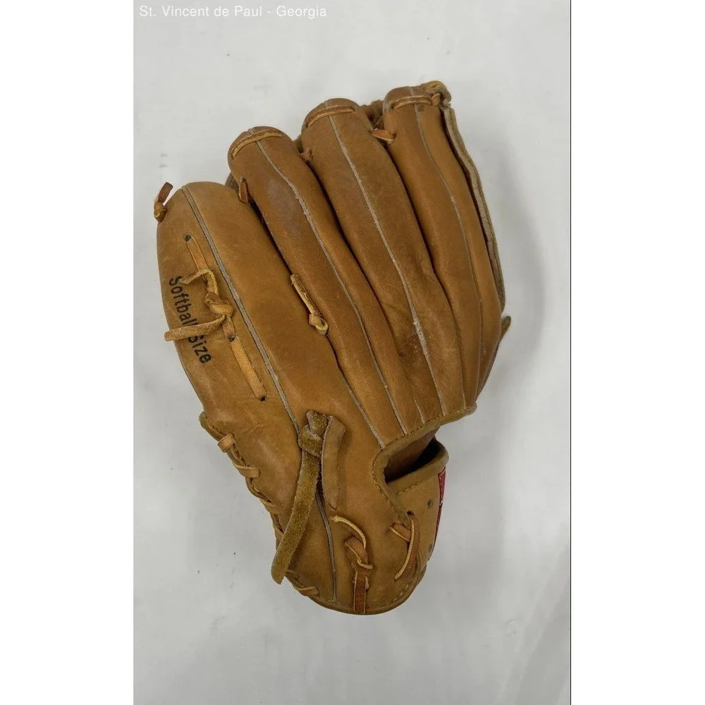 Vintage Rawlings Bill Madlock GJ40 Right Hand Throw Leather Base Softball Glove